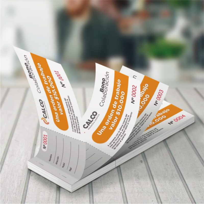 Talonarios bono Extremadura - Juan Imprime